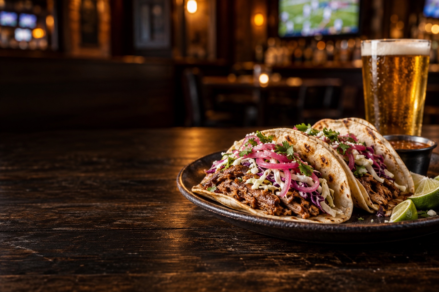 Tacos with fresh toppings